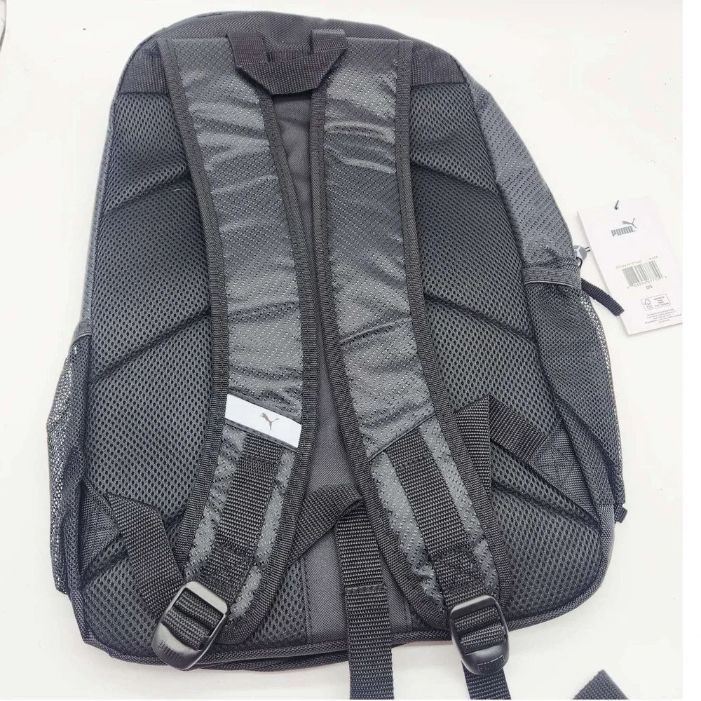 PUMA‎ Evercat Contender Backpack Black Silver 19x12.5x6.5 School Laptop Bag New